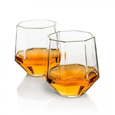 Whiskeykaraff Diamant med 2 Glas, 0,75 liter